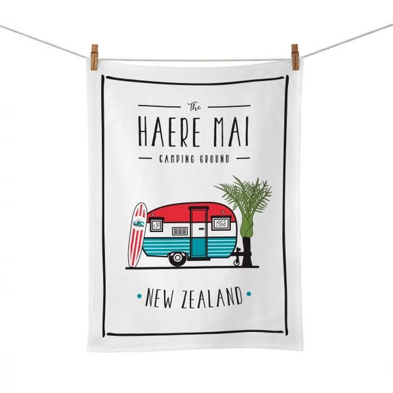 Haere Mai - Moana Road Tea Towel