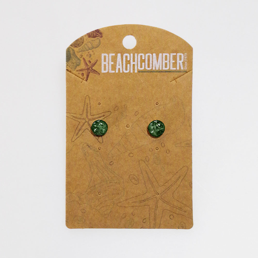 Beachcomber - Greenstone Stud Earrings