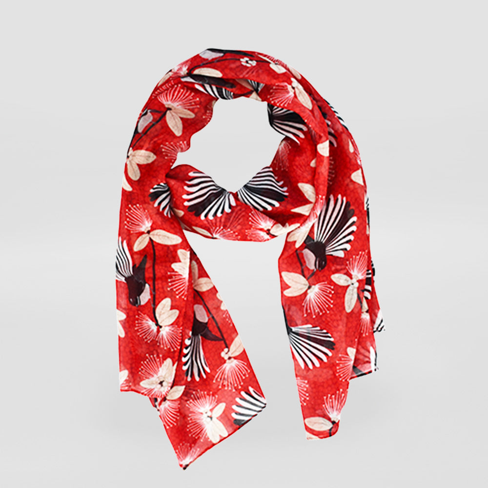 Scarf - 'Flirting Fantail'