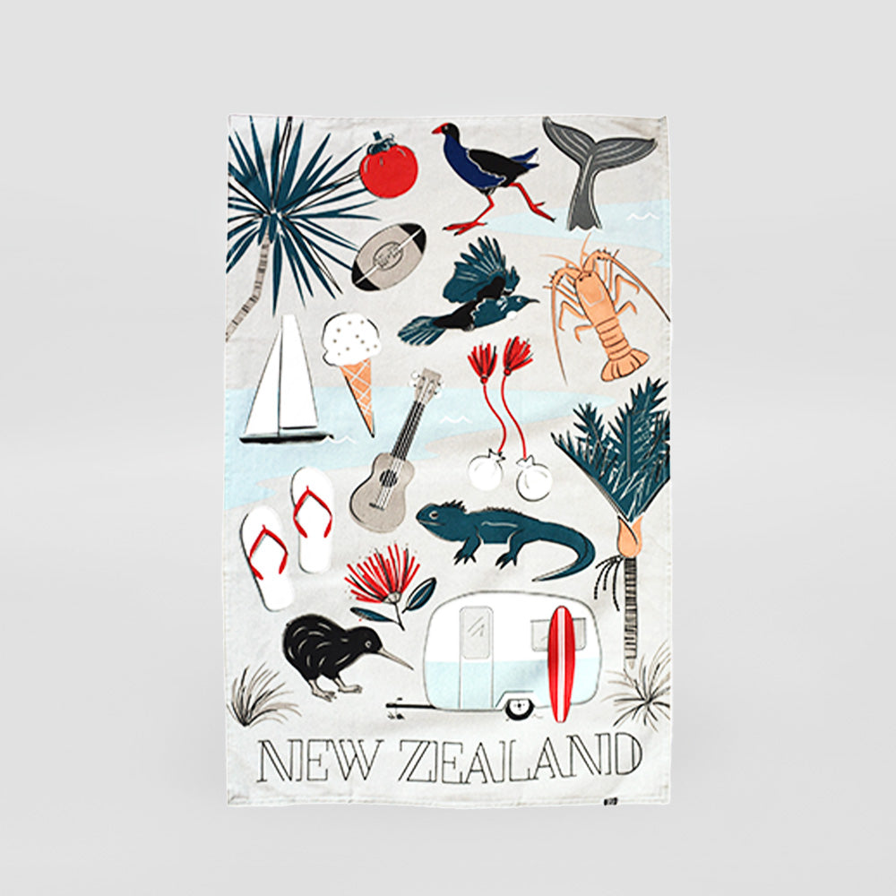 Tea Towel - 'Kiwi Tour'