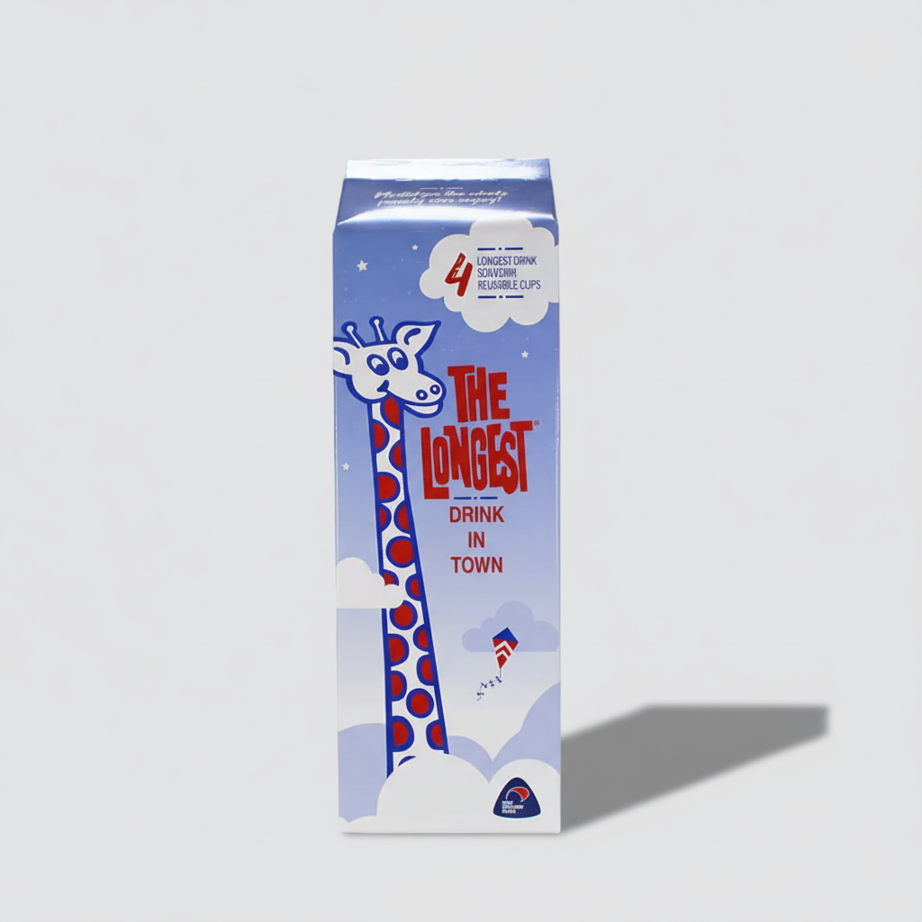 Longest Drink in Town' Milkshake Cups - Set of 4