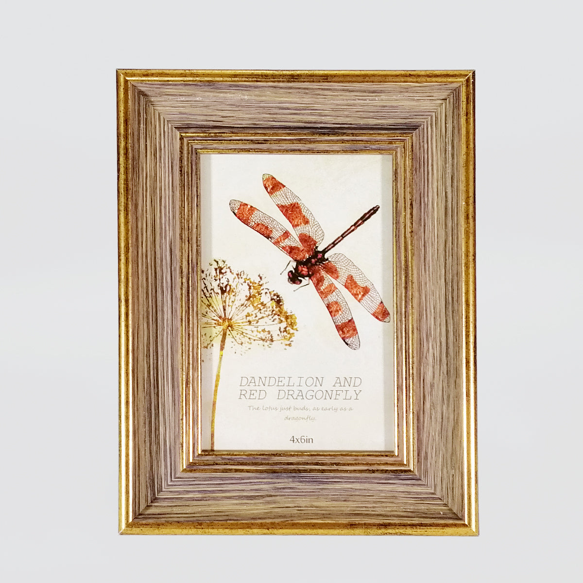 Brown Gold Edge Wooden-Look Frame