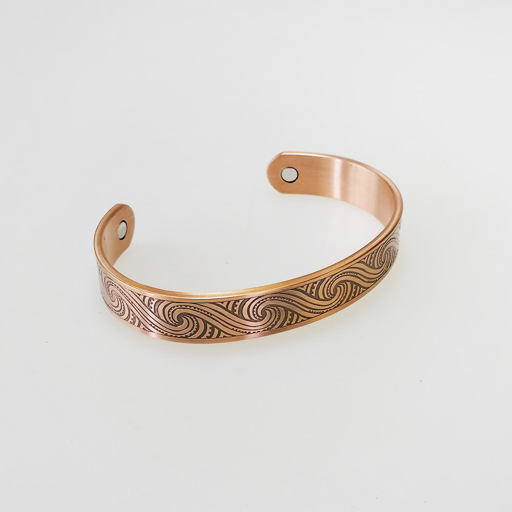 Copper 'Large Kowhaiwhai' Bracelet