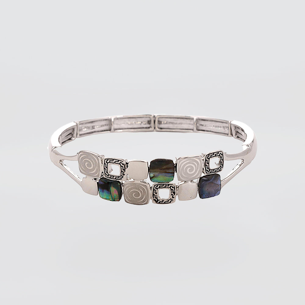 Kiwicraft - Paua & Silver Look Bracelet