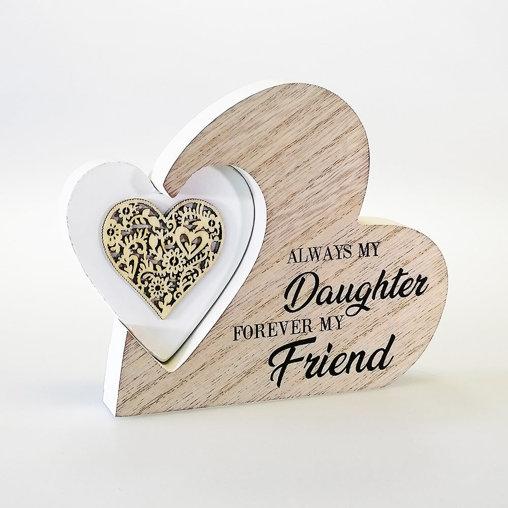 My Daughter' Double Heart Plaque