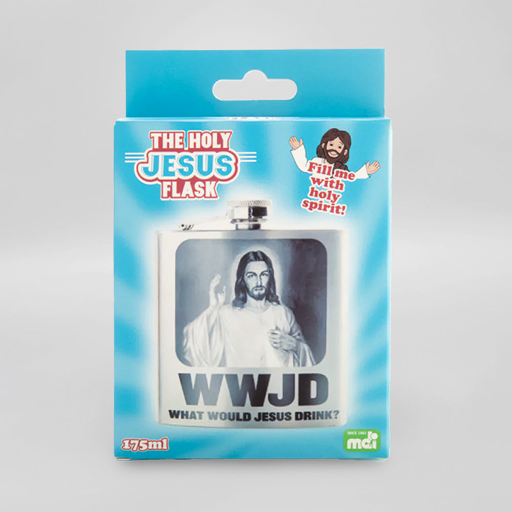 WWJD' - Jesus Hip Flask