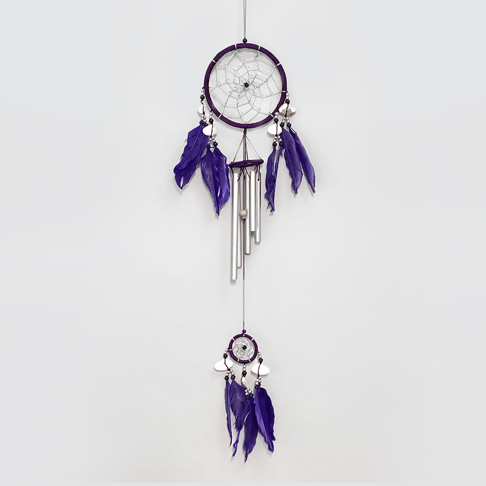 Purple Dream Catcher W/ Wind Chimes