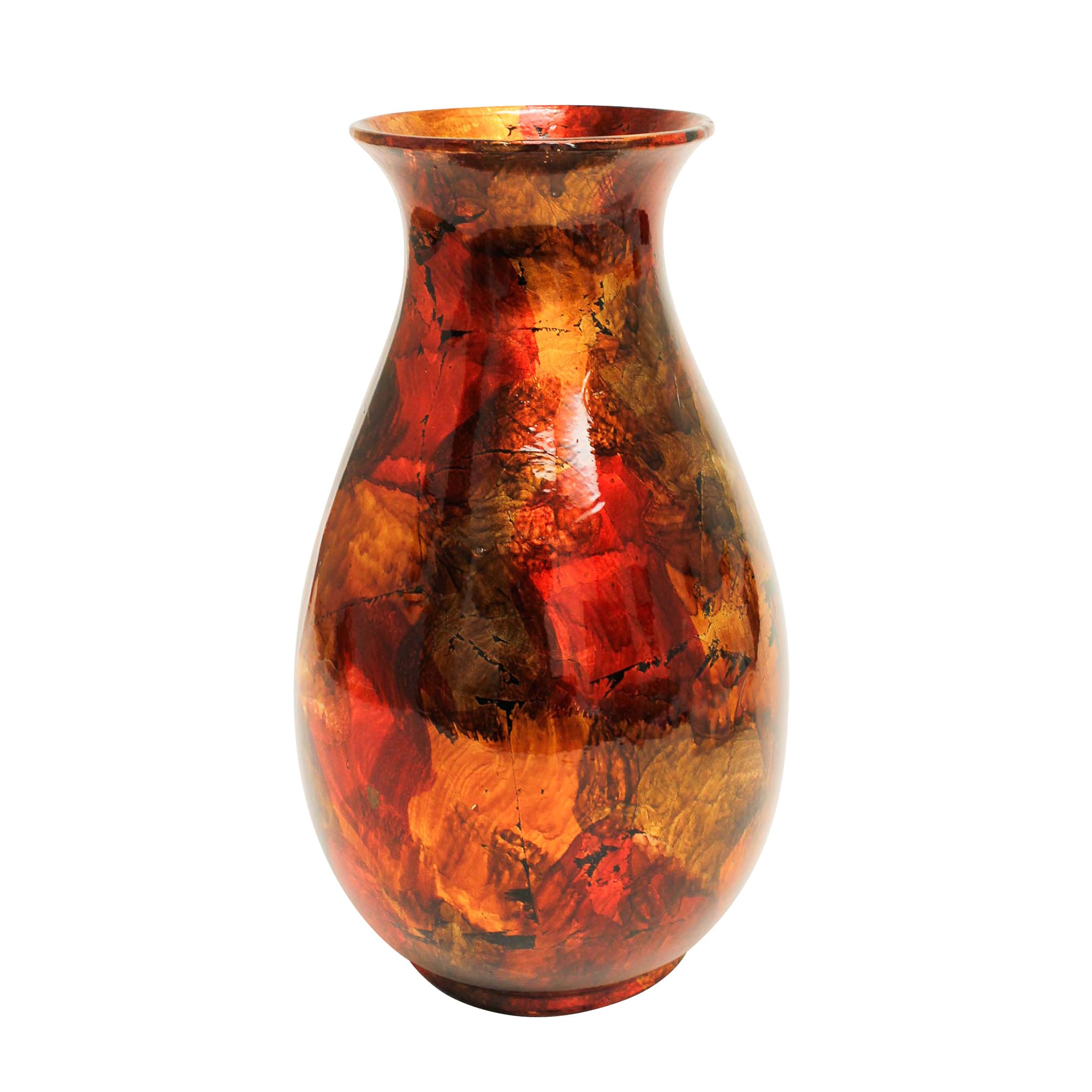 Mottle - 'Red Gold Vase' 37cm