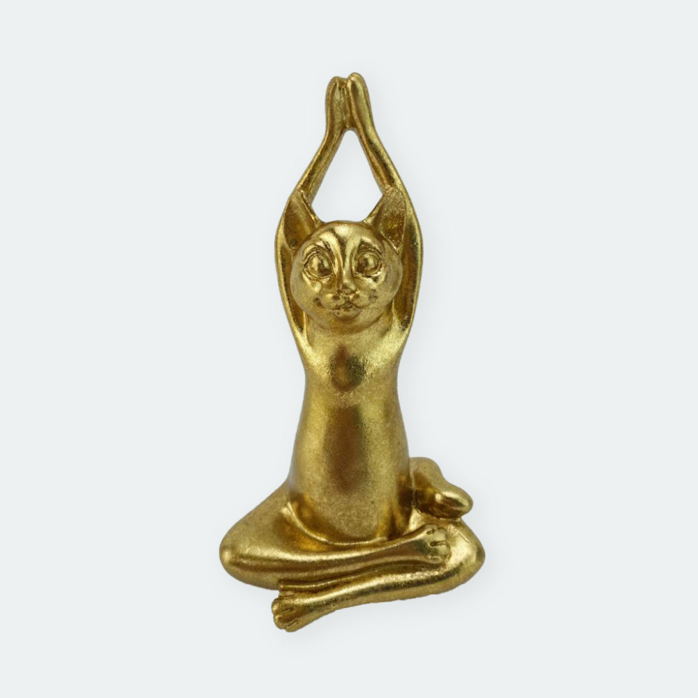 Yoga Cat - Gold Paint