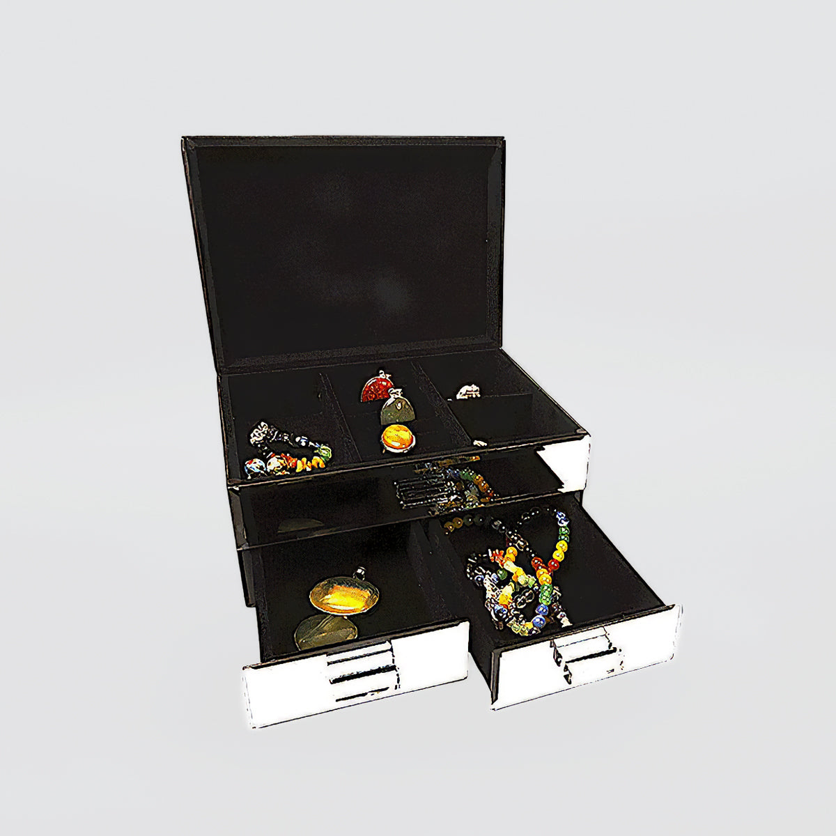 Glam Glitz Jewellery Box - 2 Small Drawers