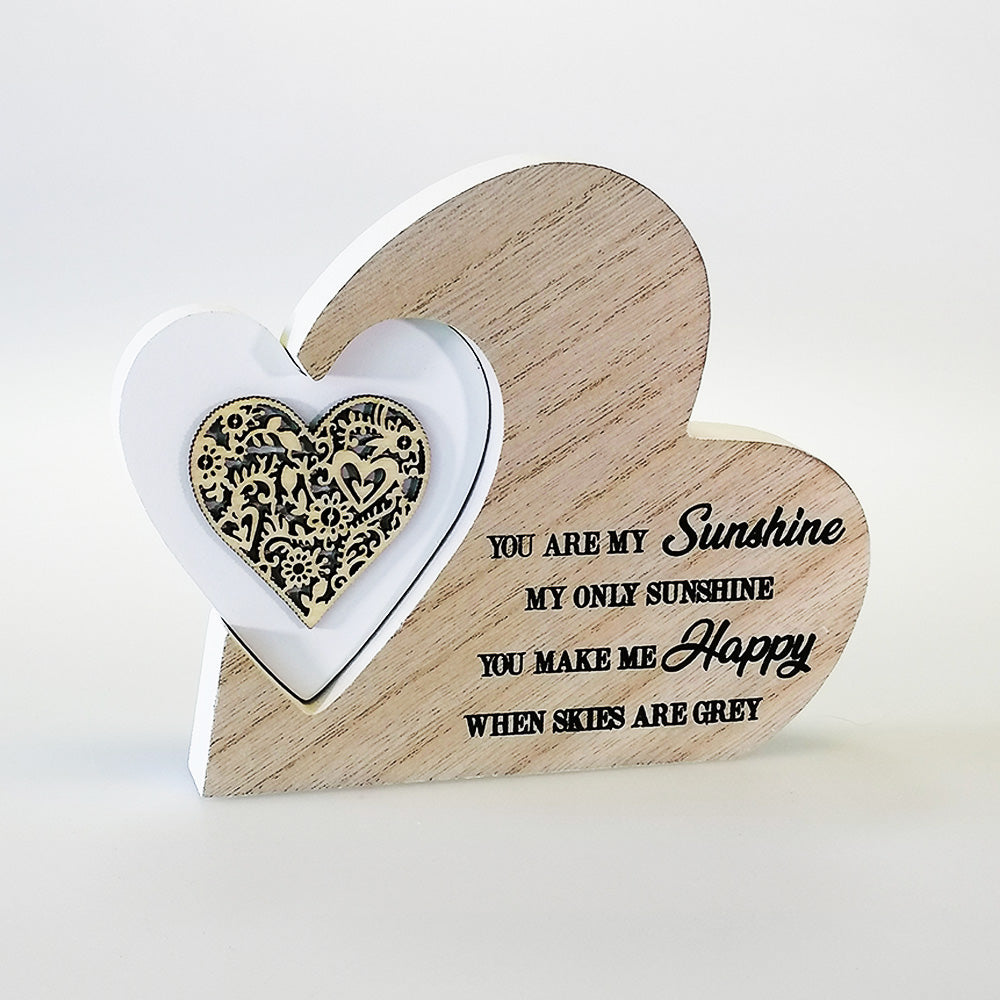 You Are My Sunshine' Heart Plaque