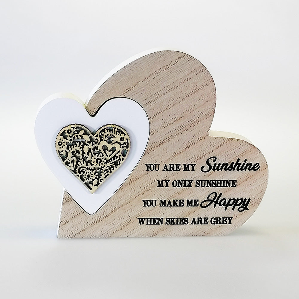 You Are My Sunshine' Heart Plaque