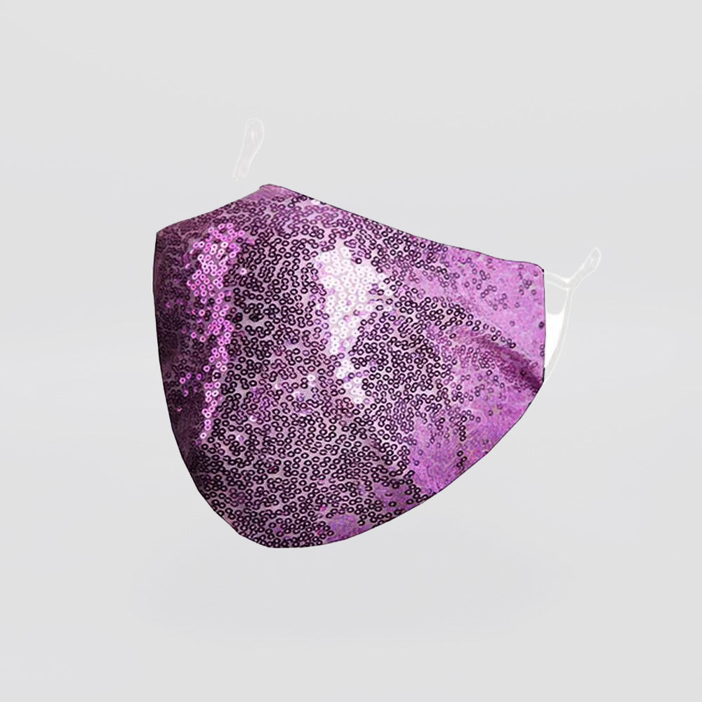 Purple Sequin Facemask