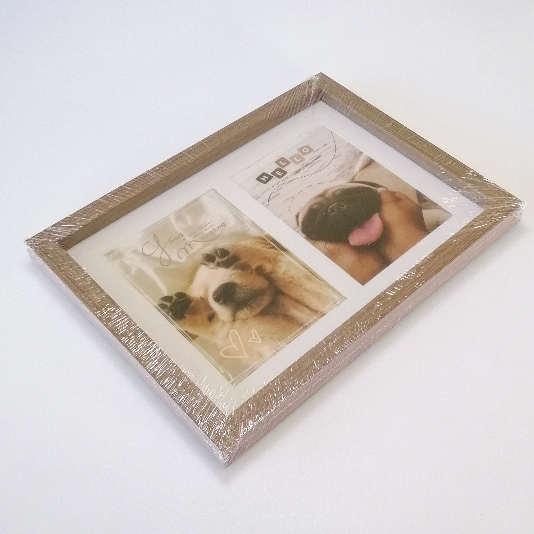 Brown and White Wooden Frame - Double 4x6"