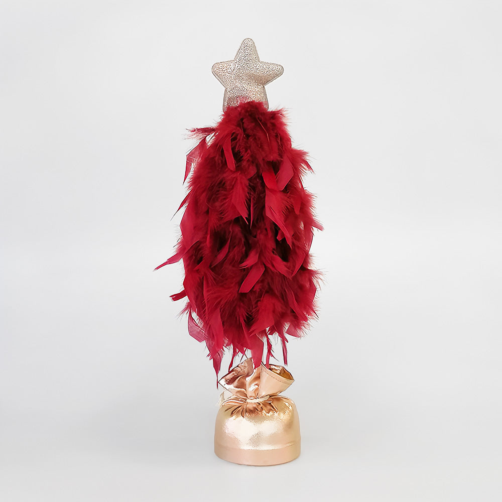 Red Feather Christmas Tree - 45cm