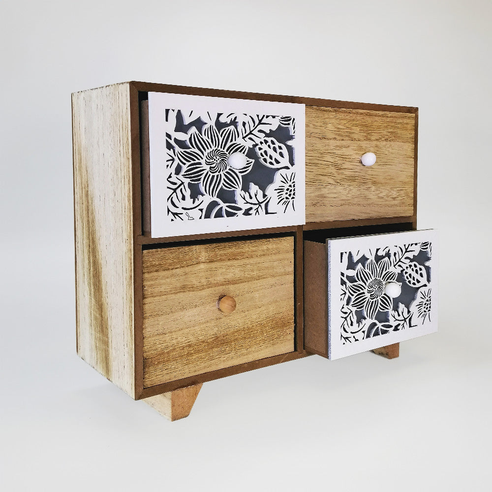 Woodbox - Natural 2x2 Drawer - 27cm