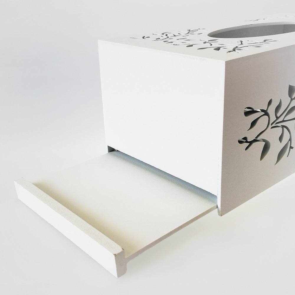 Woodbox - White Tissue Box Cutout