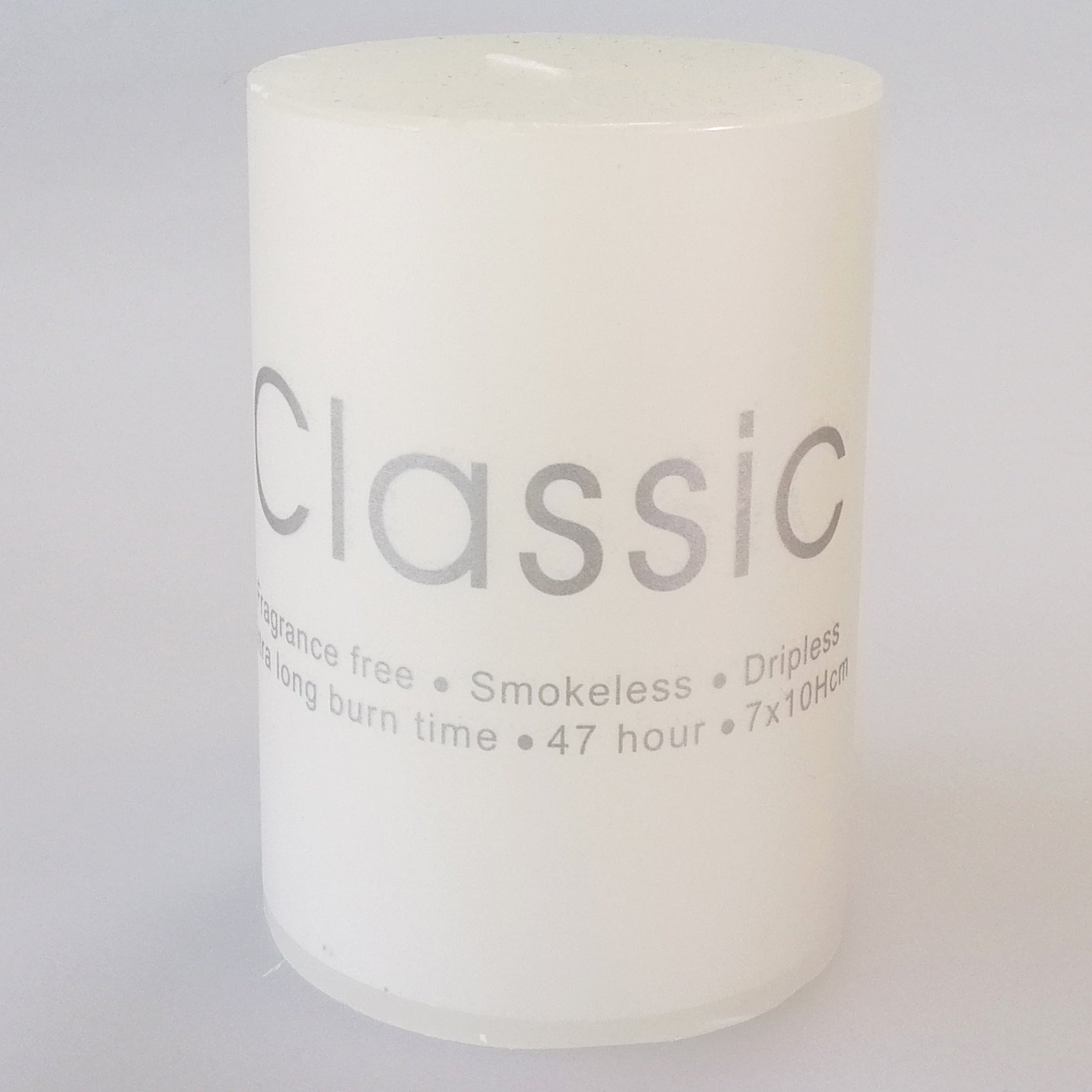 Classic Coloured Candle - 7 x 10cm - Jasmine