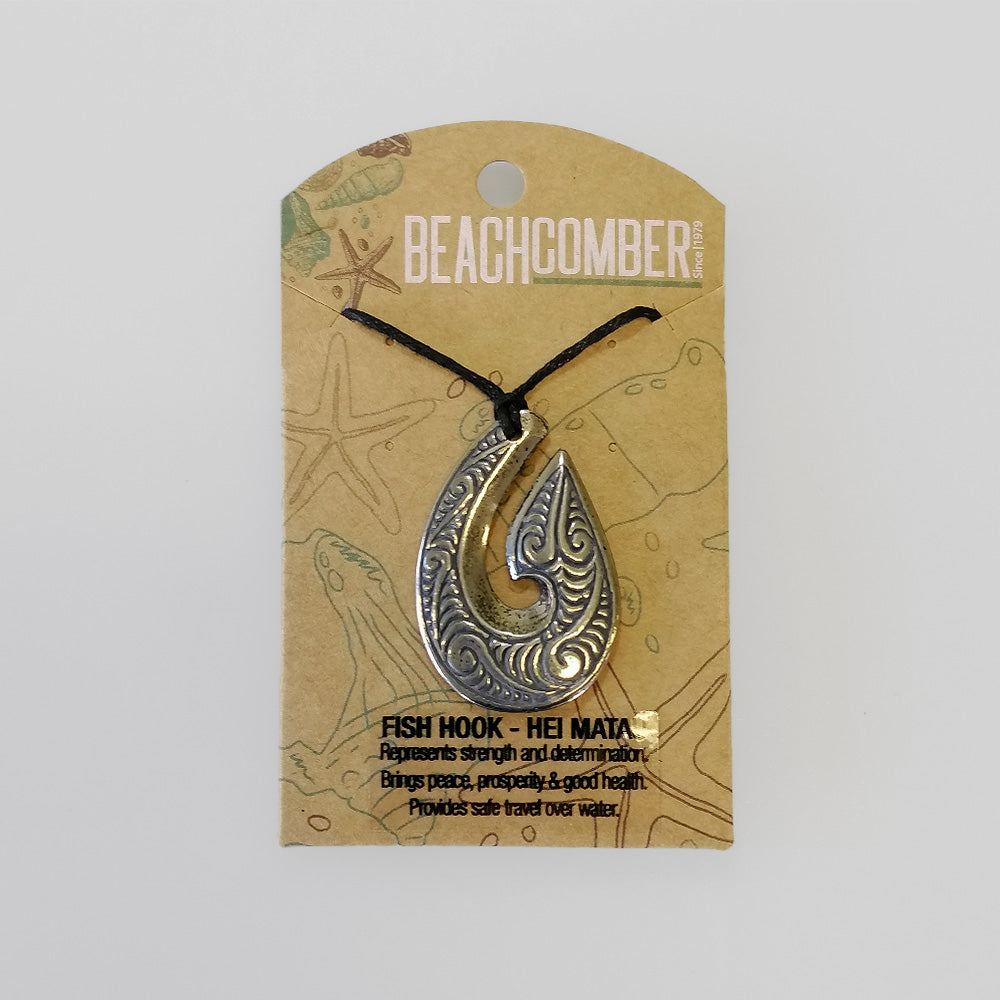 Beachcomber - Pewter Hook Pendant