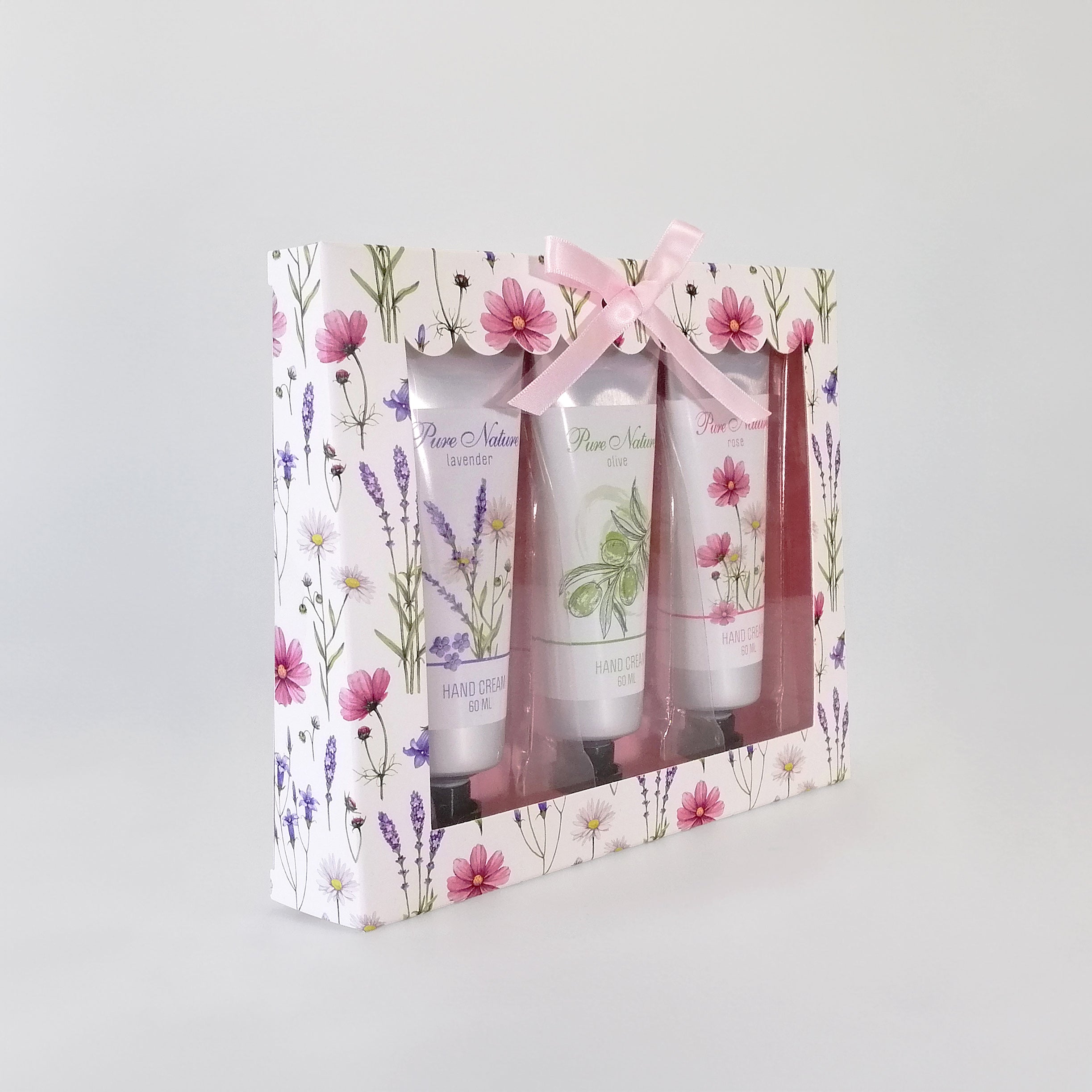 Pure Nature - Floral Hand Cream Gift Set - Lavender, Olive, and Rose
