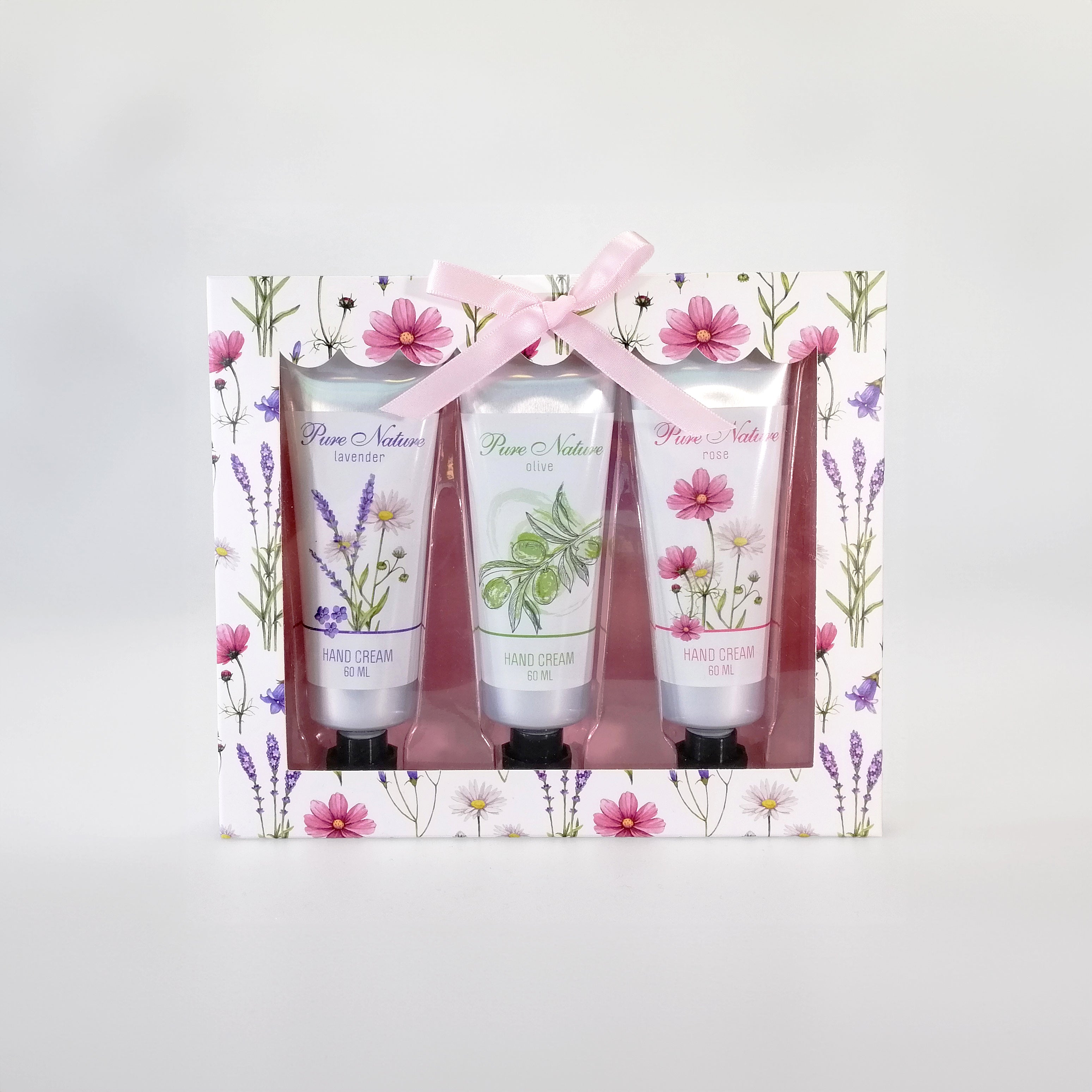 Pure Nature - Floral Hand Cream Gift Set - Lavender, Olive, and Rose