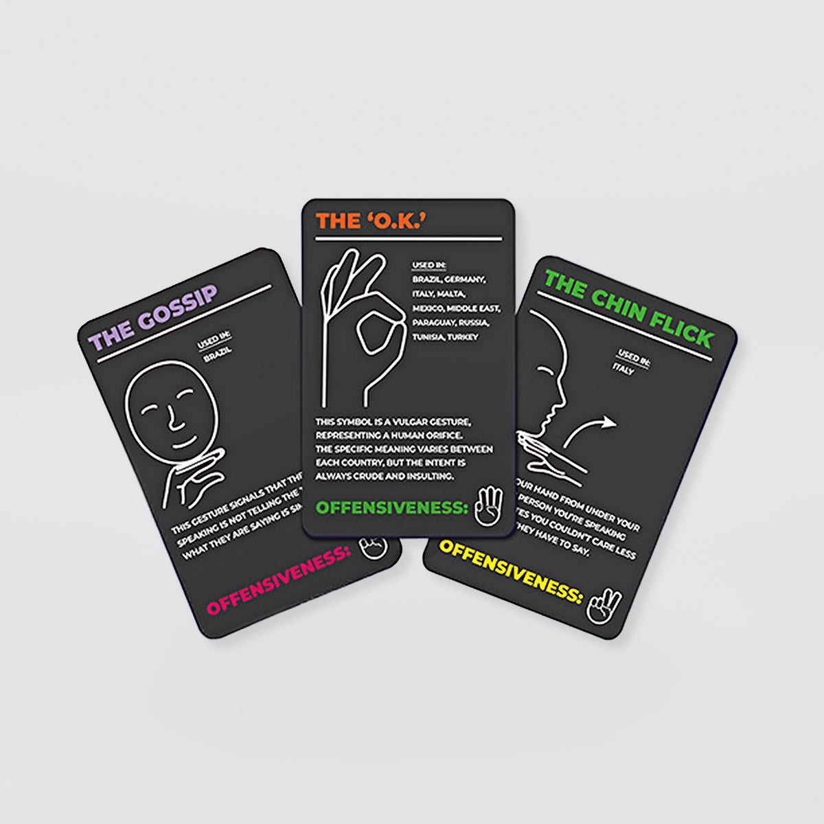 Cards - 'Rude Hand Gestures Around The World'