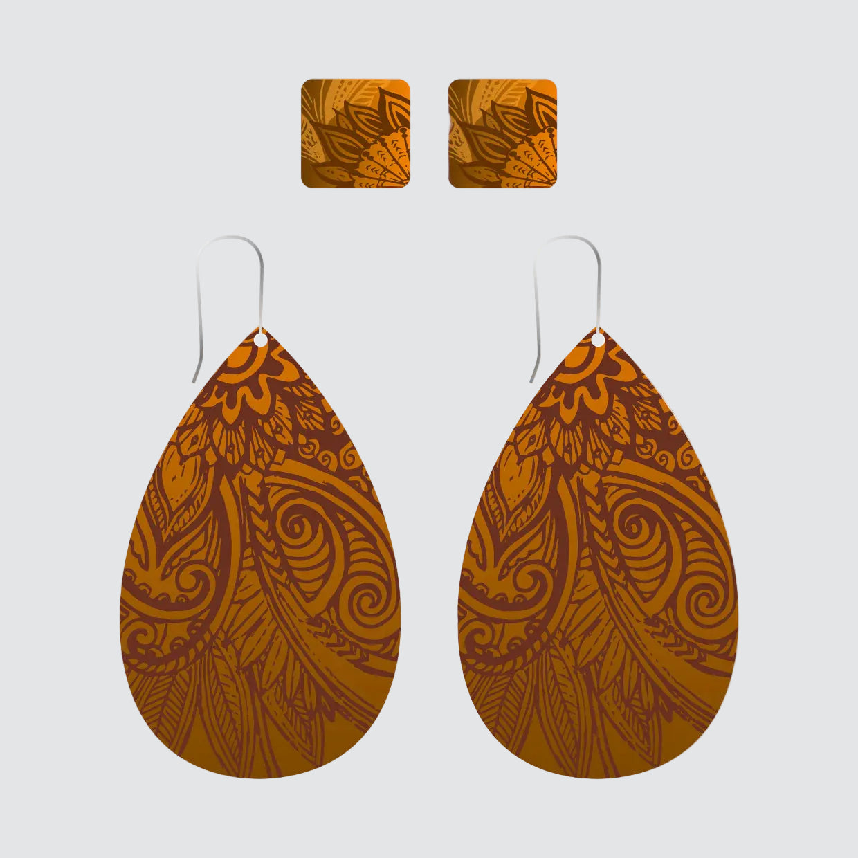 Tribal Earth - Kowhaiwhai Earring Set