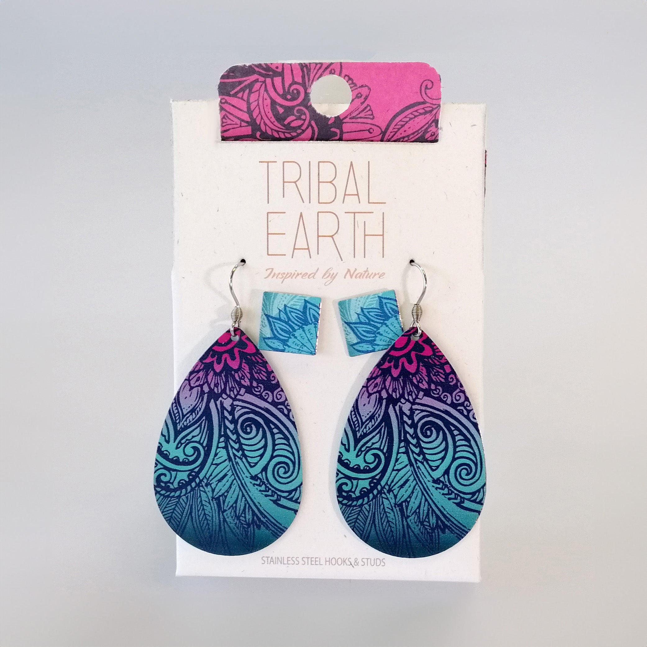 Tribal Earth - Kowhaiwhai Earring Set
