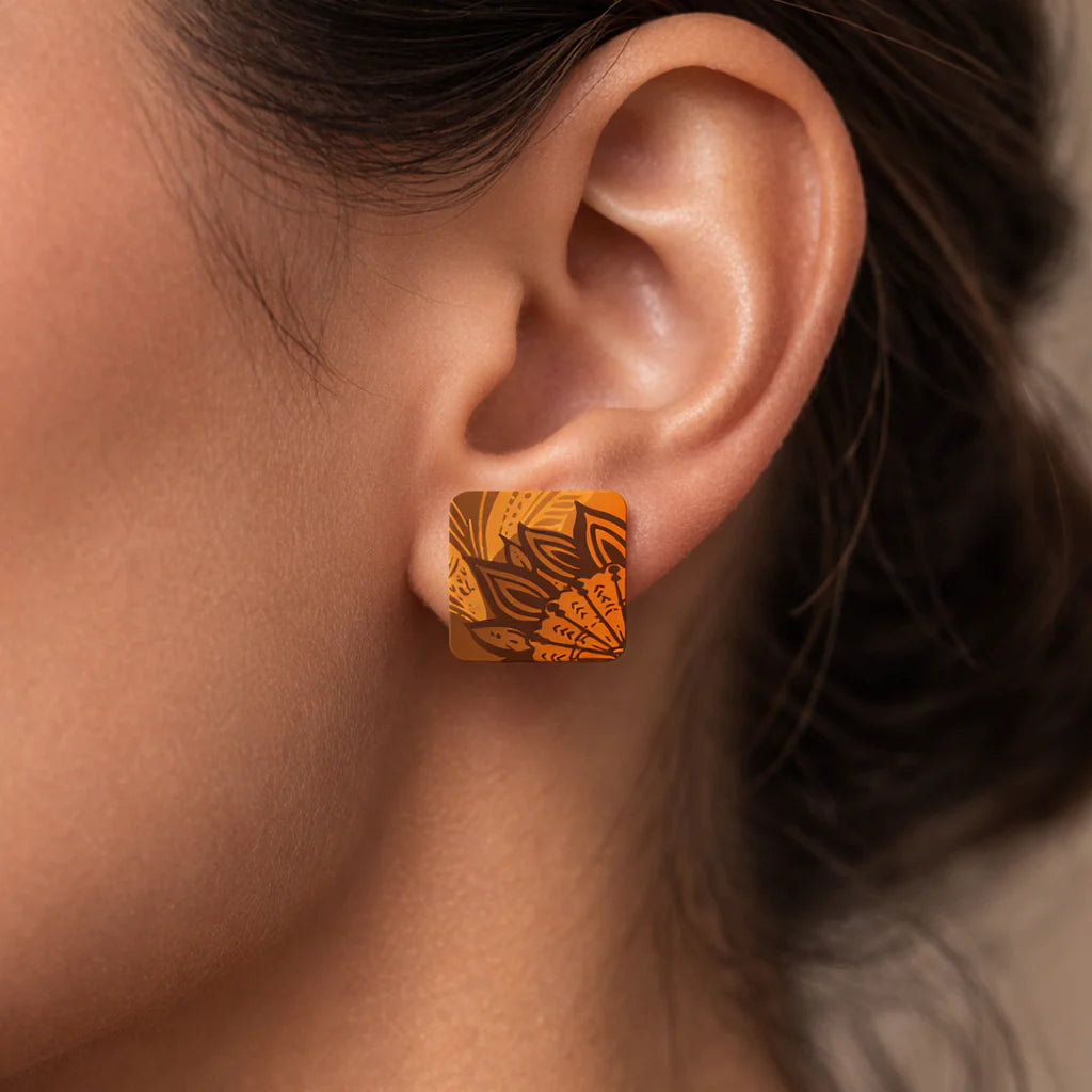Tribal Earth - Kowhaiwhai Earring Set