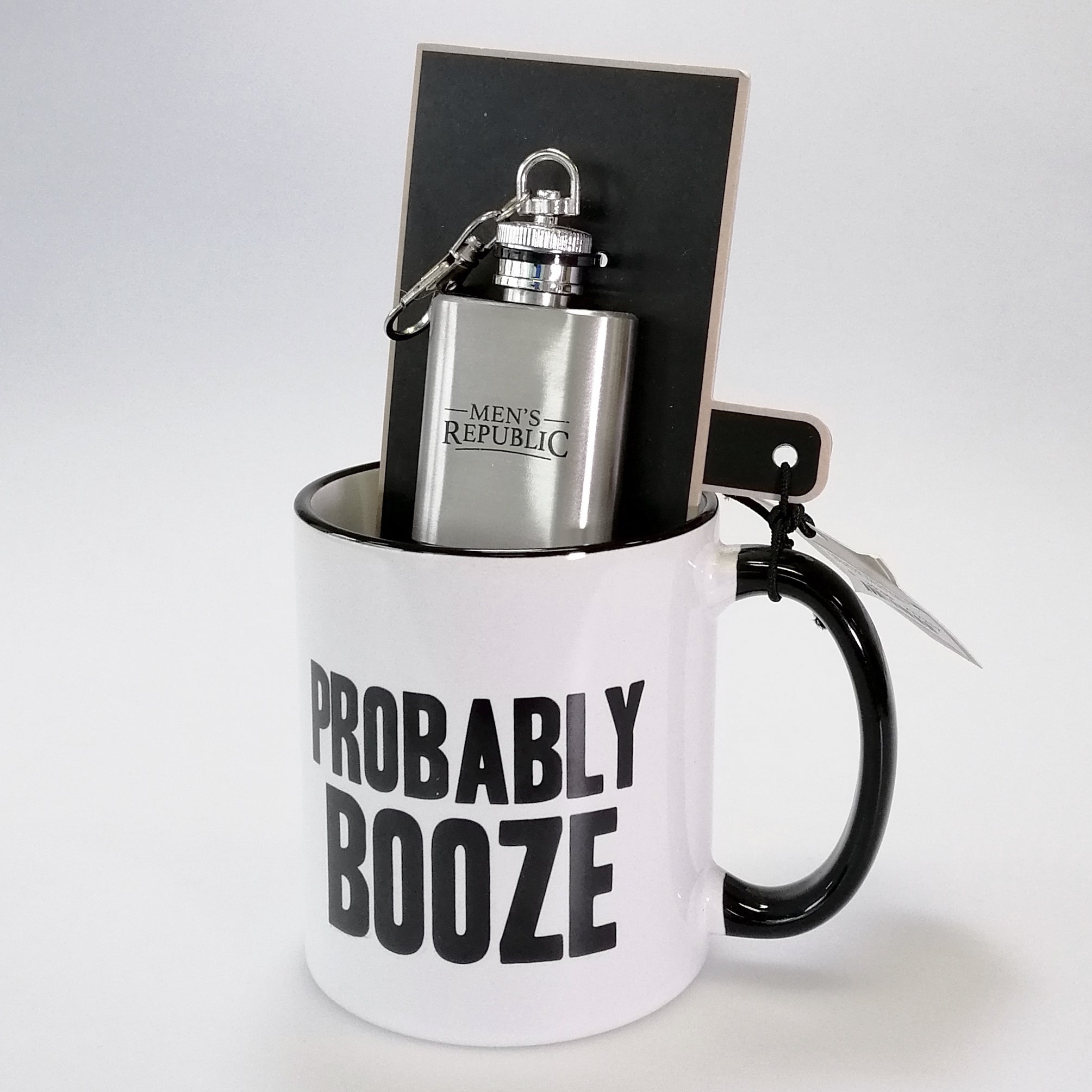 Probably Booze Mug & Mini Flask Set
