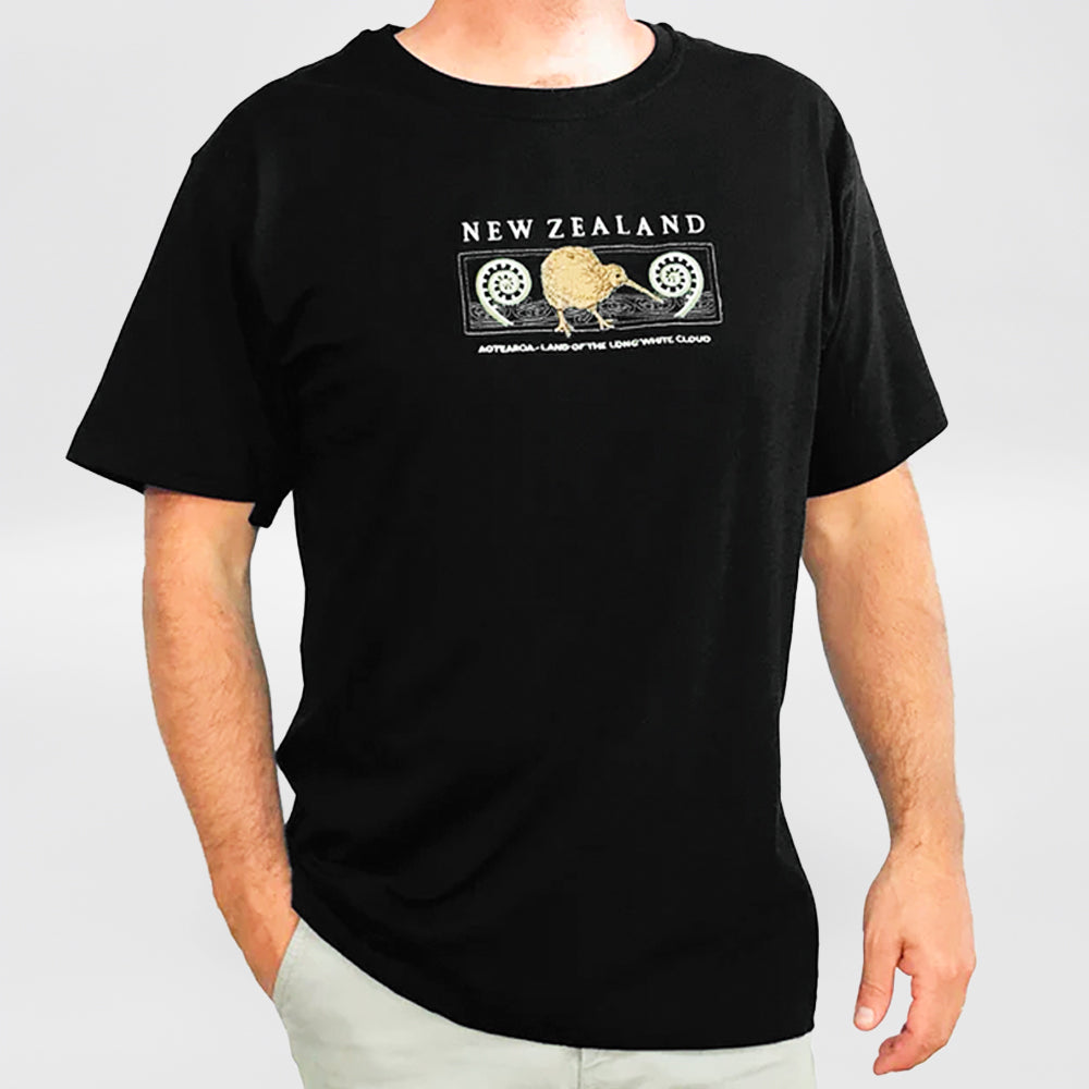 Embroidered Kiwi - Mens T-Shirt