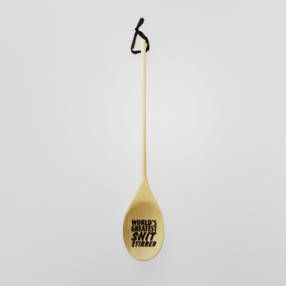 'Sh*t Stirrer' Wooden Spoon