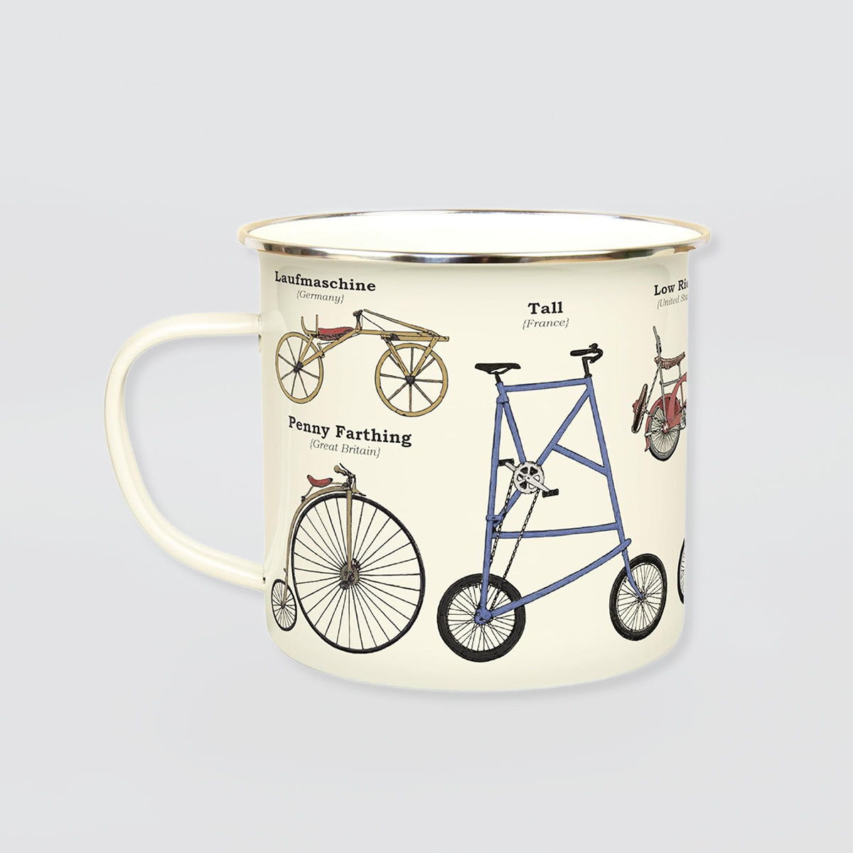 Enamel Mug - 'Bikes'
