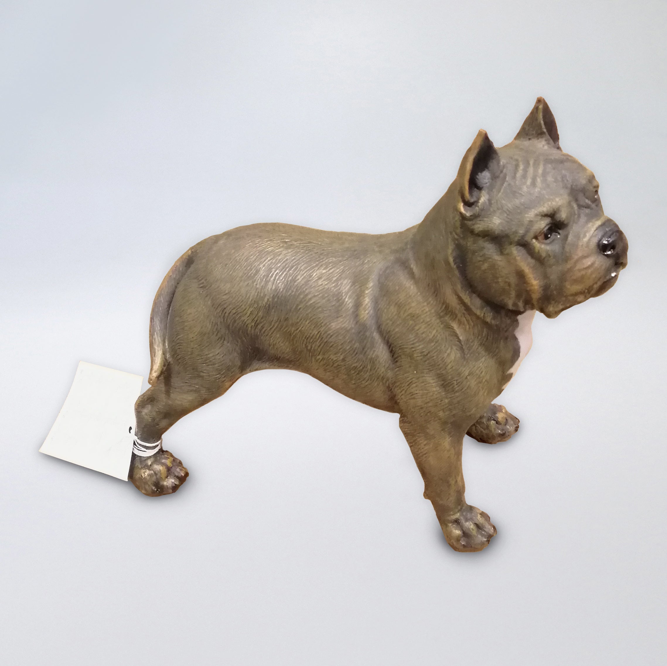 Resin Standing Pitbull Dog Figurine