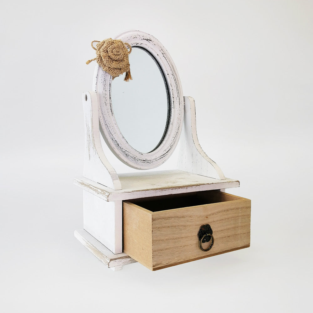 Woodbox - Cabinet Mirror W/ Drawer