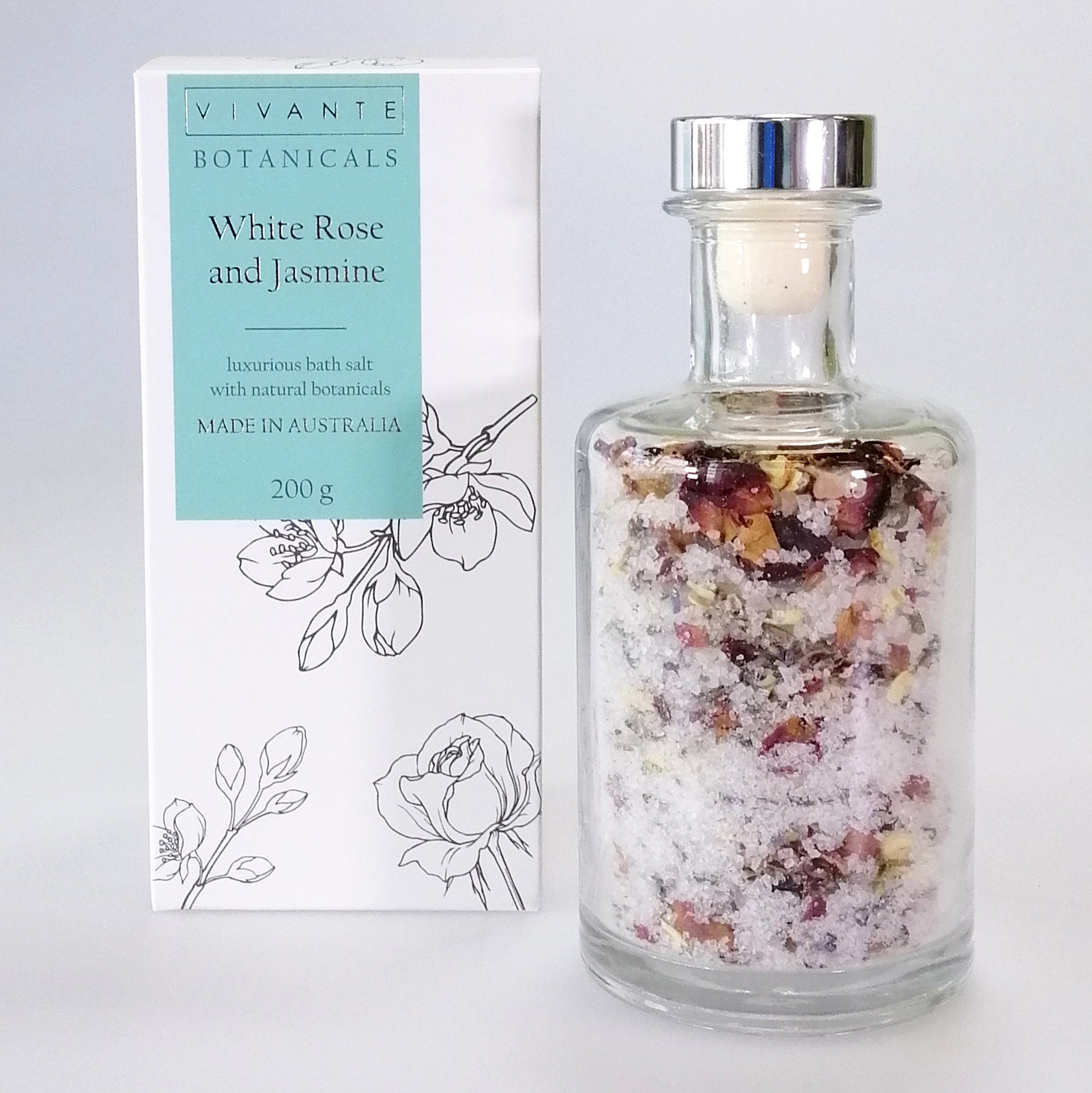 Vivante Botanicals - Bath Salts - White Rose and Jasmine