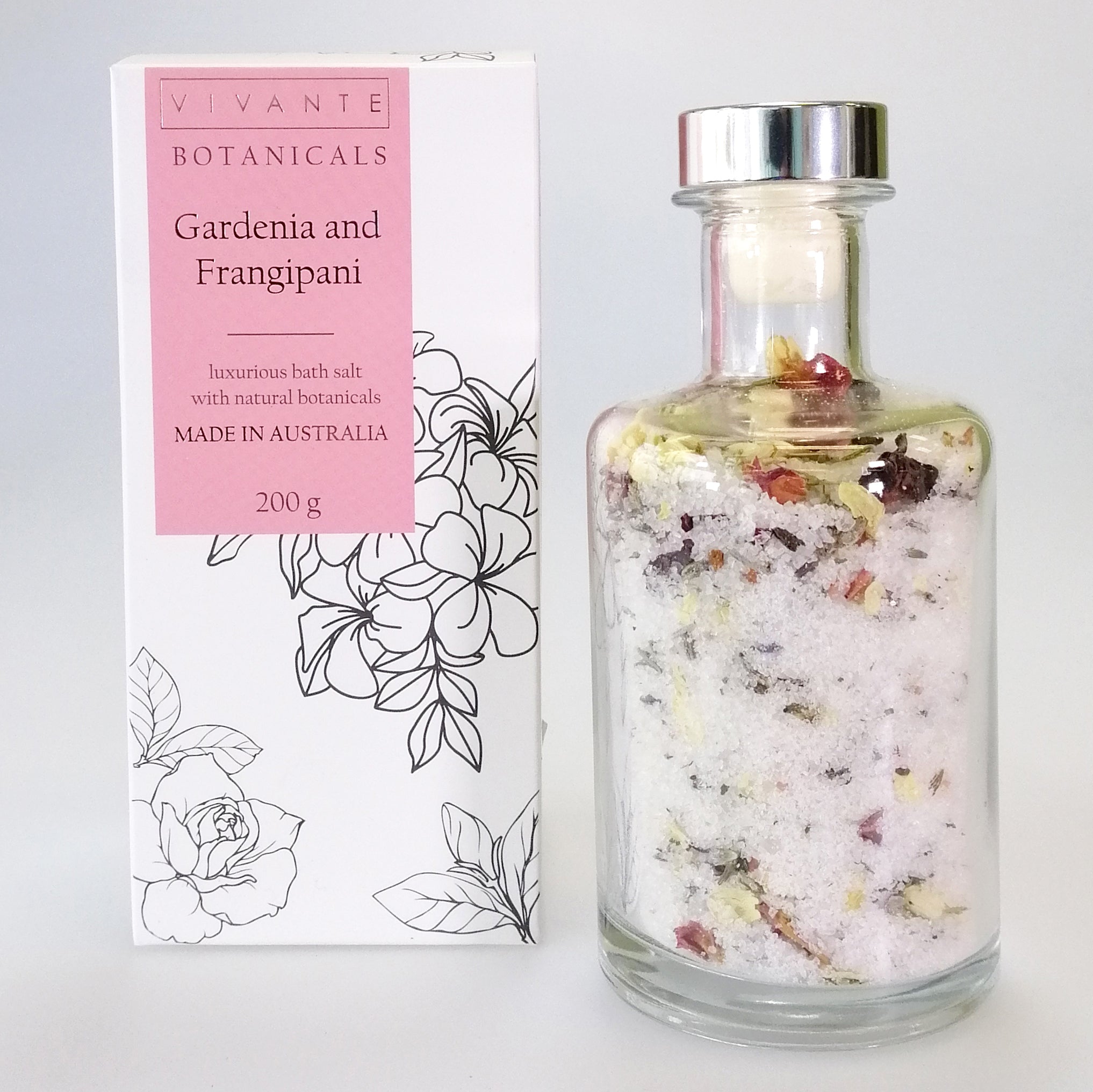 Vivante Botanicals - Bath Salts - Gardenia and Frangipani