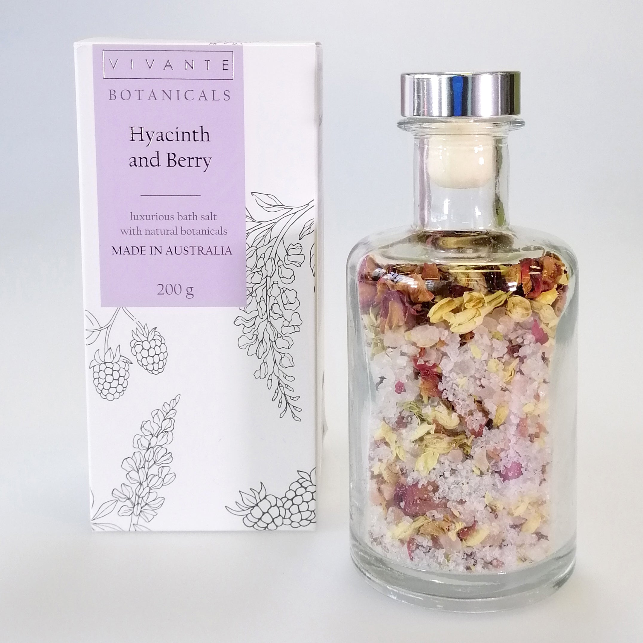 Vivante Botanicals - Bath Salts - Hyacinth and Berry