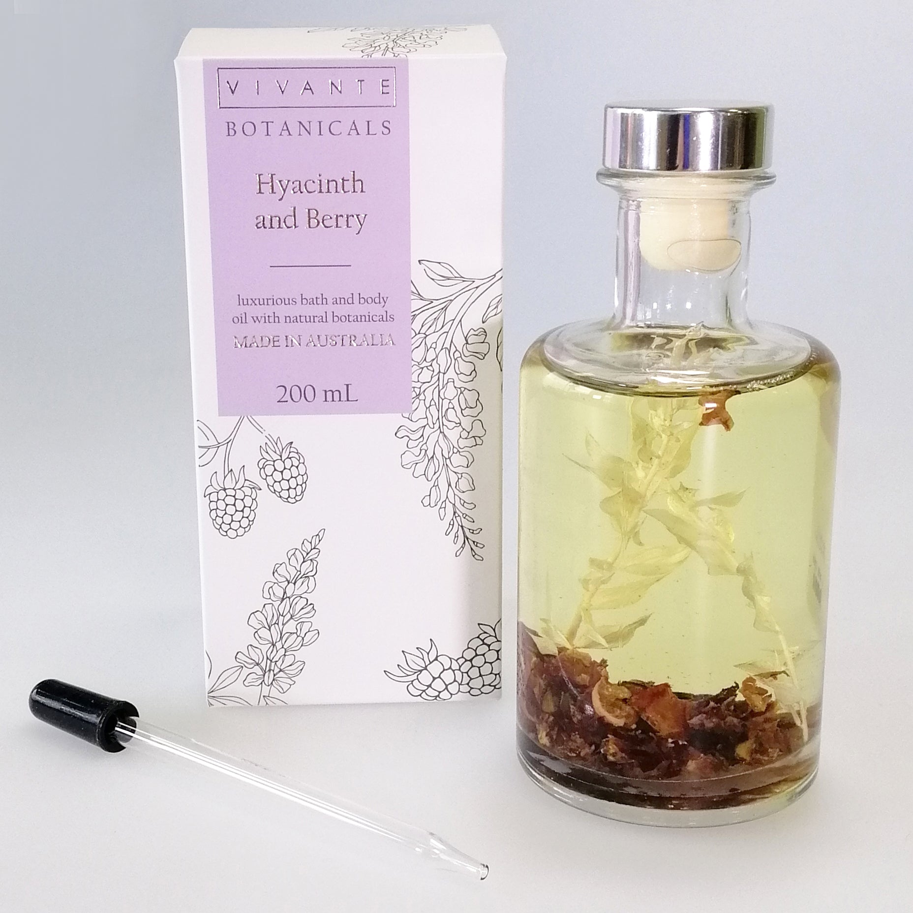 Vivante Botanicals - Bath & Body Oil - Hyacinth and Berry