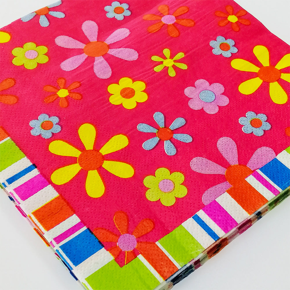 'Abstract Flowers' Napkins - 20