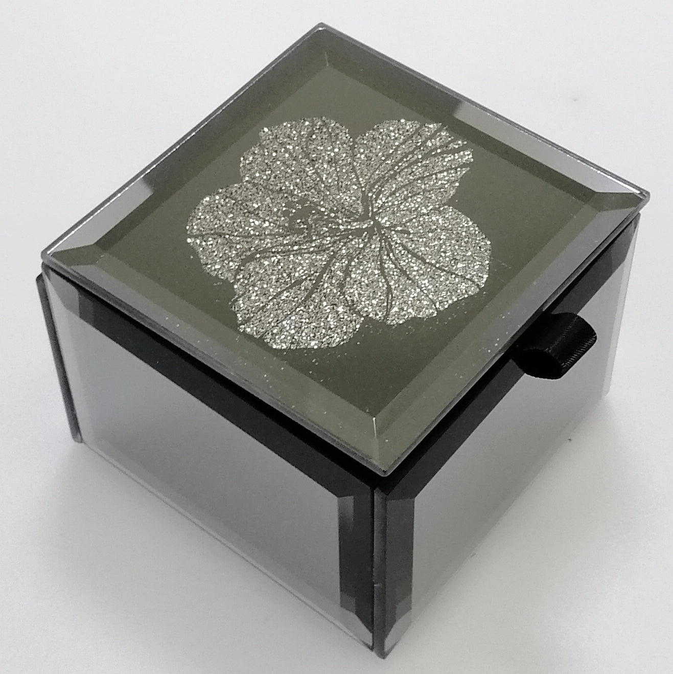 Mirror Multi-Crystal Hibiscus Trinket Box