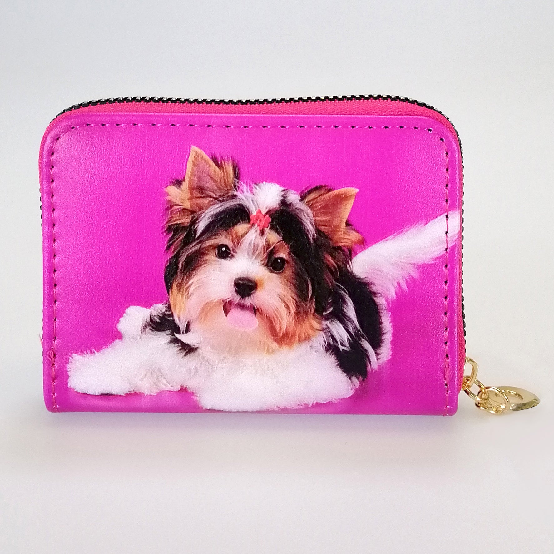 Card Holder - Bright Pink Dog