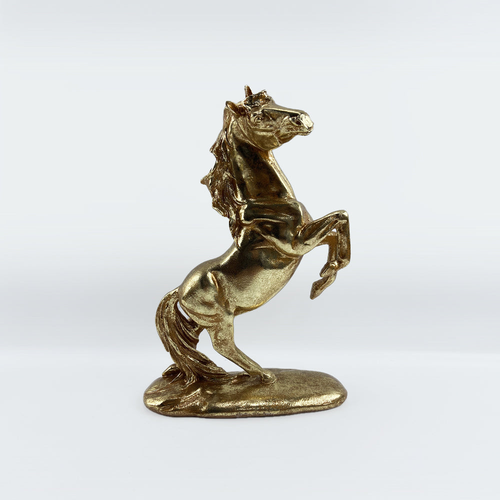 Rearing Horse Sculpture - Gold