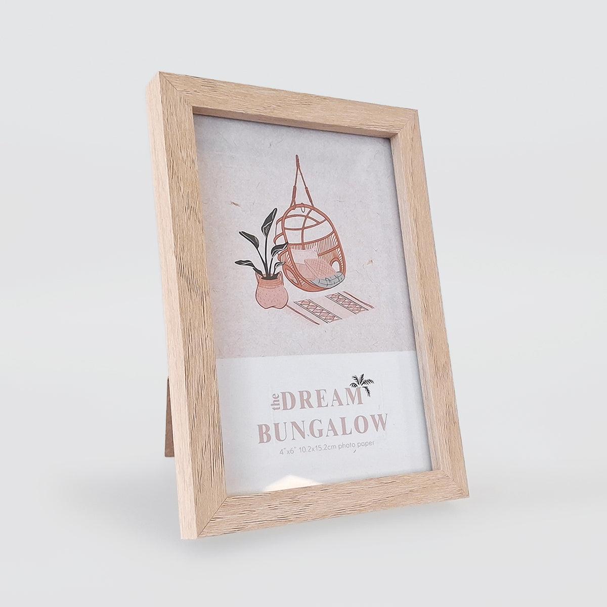 Natural Wooden Plain Frame - 4x6