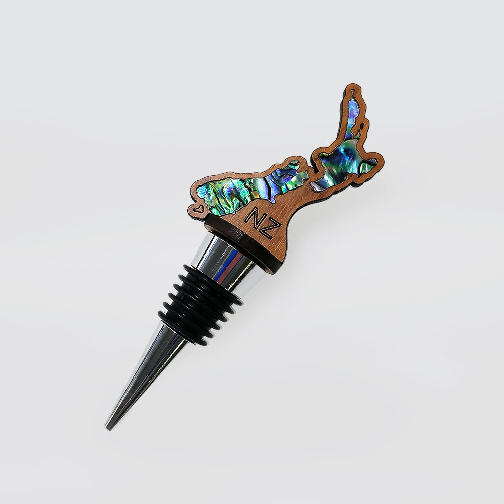 Wooden NZ Paua Bottle Stopper