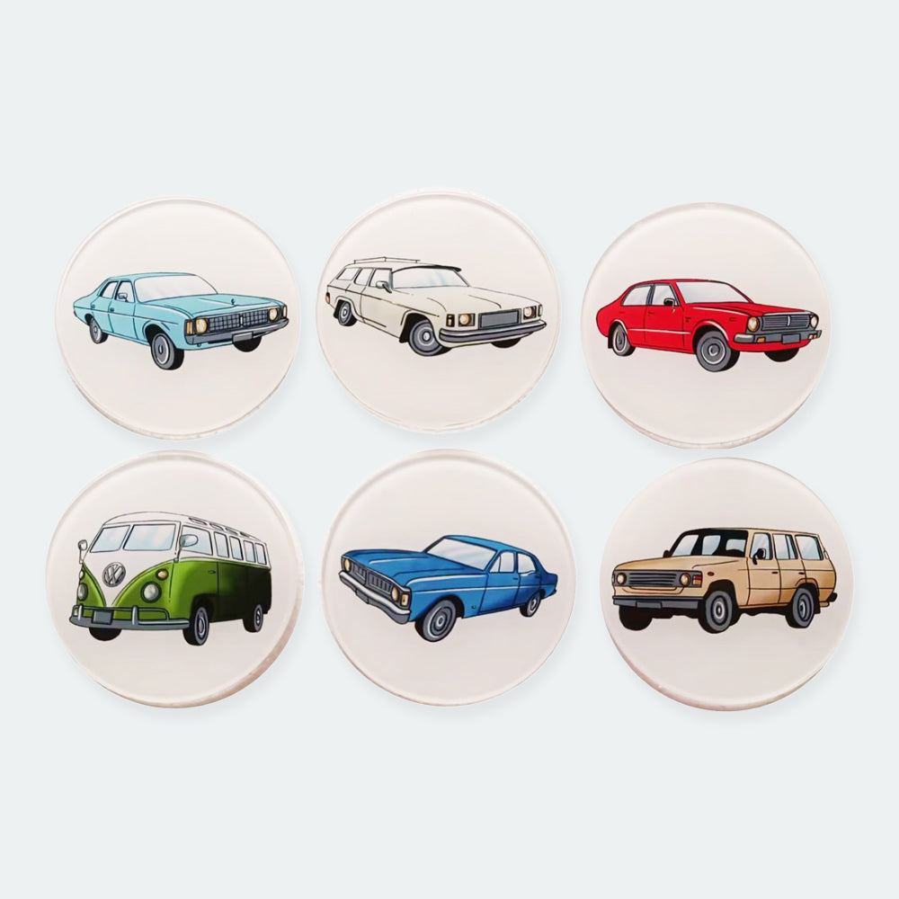 Classic Car Coasters - Set of 6