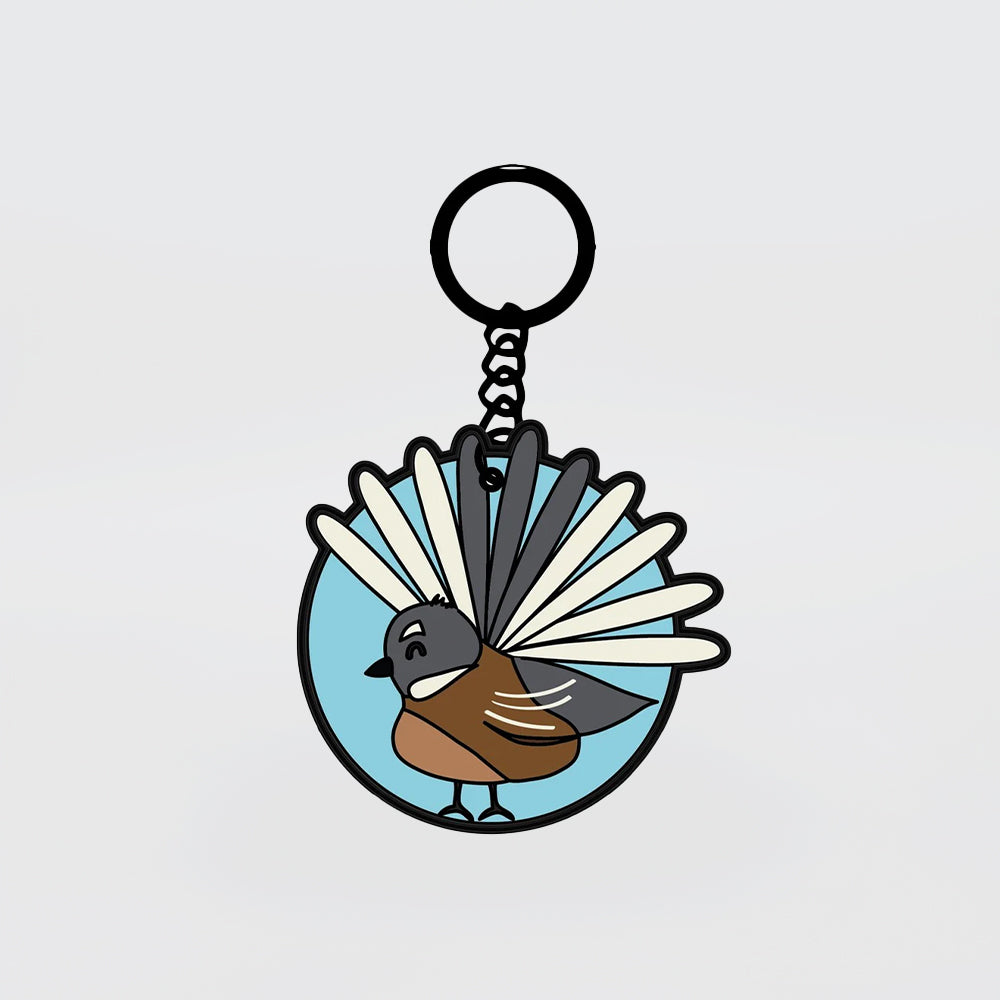 Moana RD - Piri the Piwakawaka Enamel Keyring