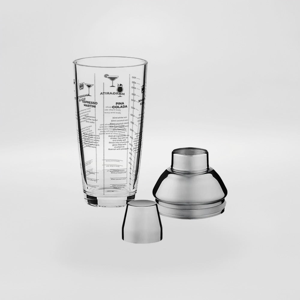 Cocktail Recipe Glass Shaker