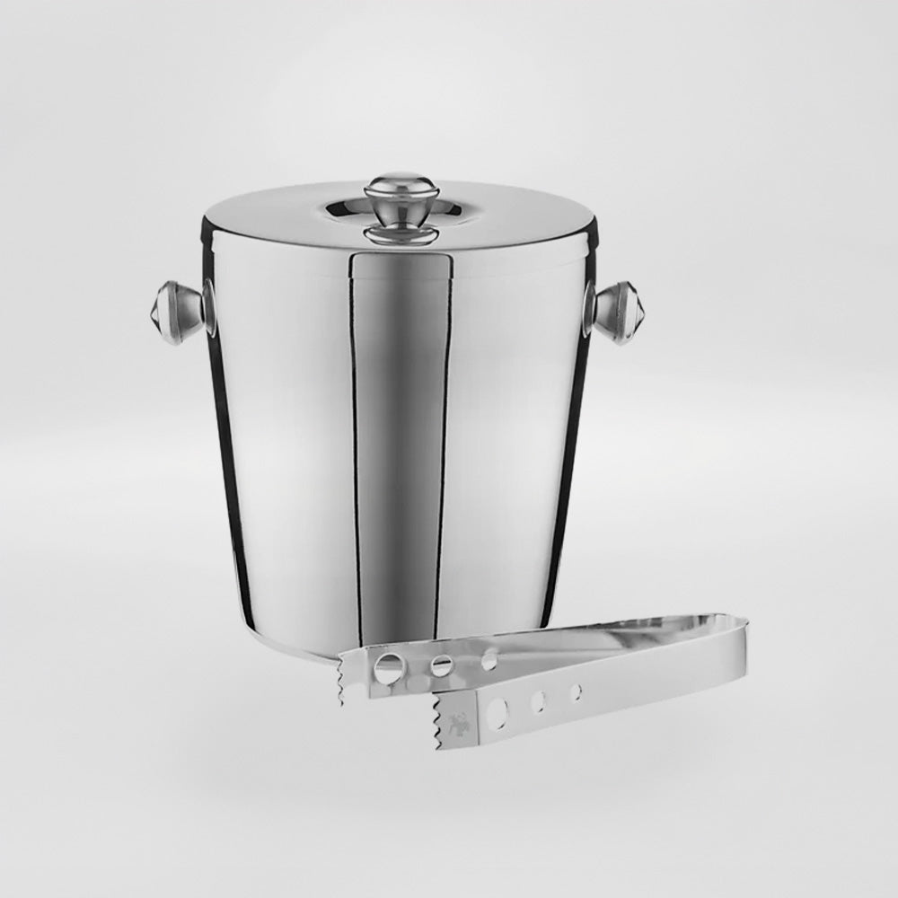 Ice Bucket With Lid & Tongs - 1.2l