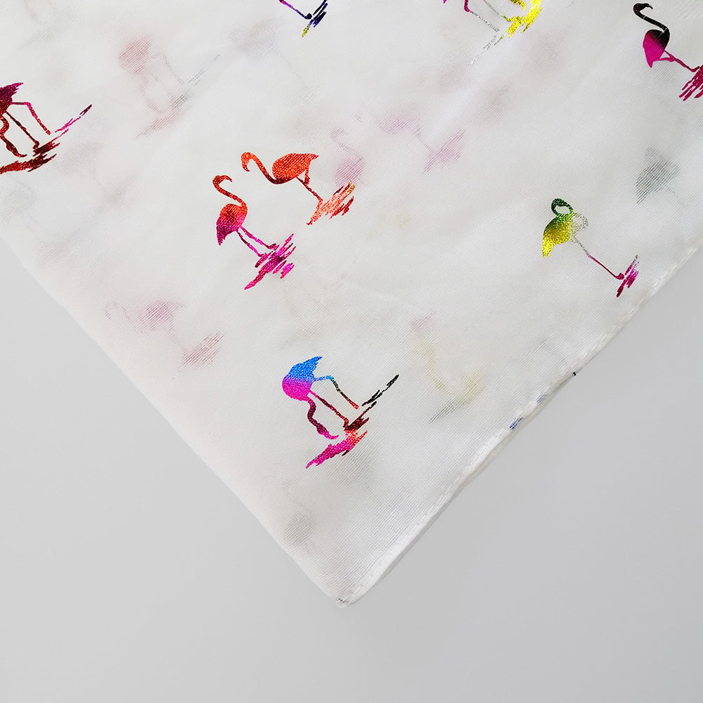 Flamingo Foil Scarf